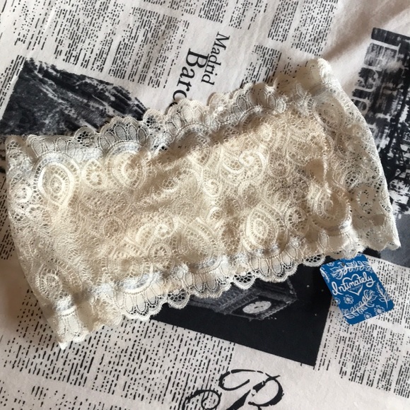 nwt //free people reversible seamless lace bandeau - Picture 2 of 5